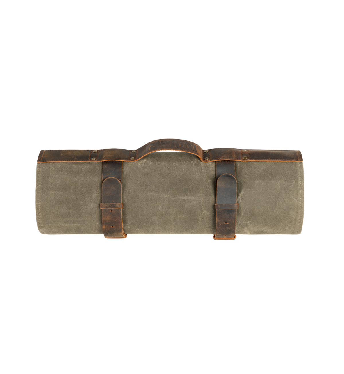 Waxed Cotton Knife Bag - Olive Green