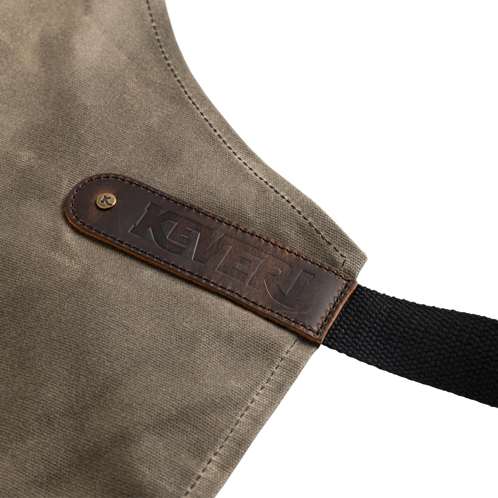 Waxed Cotton Apron - Olive Green